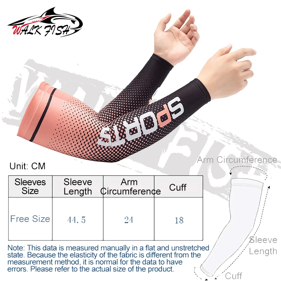 WALK FISH-guantes largos con protección solar UV, cubierta protectora de mano, Mangas de seda de hielo para brazo, mangas frescas para deporte, ciclismo y pesca - imagen 5