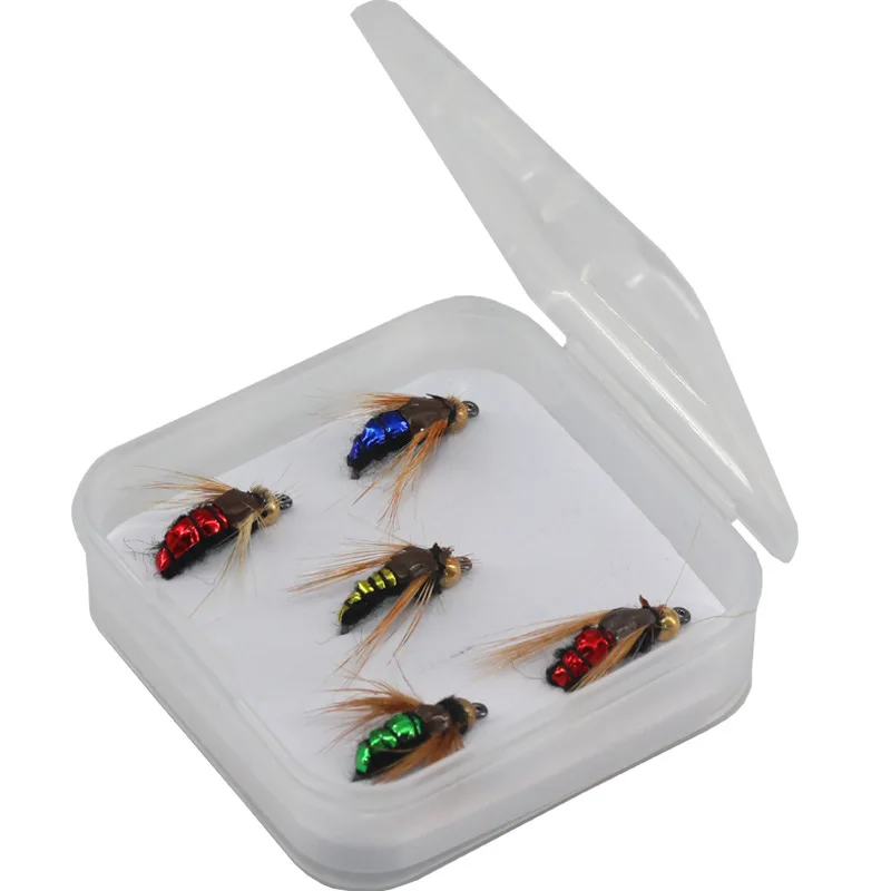 Señuelo de pesca con mosca, cebo Artificial de simulación de Mosquito, anzuelos pequeños, cebos de insectos, venta de 5-10 piezas - imagen 5
