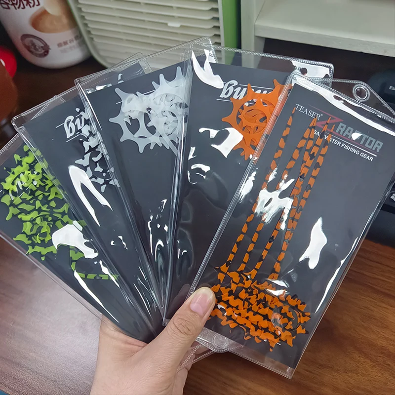 Falda de OBSESSION-18 5 uds 145mm falda de goma de silicona remolque DIY Madai Jig Snapper señuelo de pesca accesorios de falda de silicona suave - imagen 4