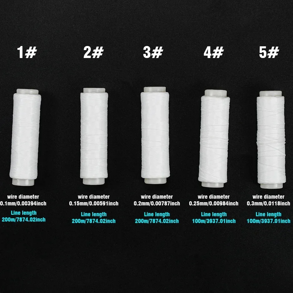 1 unidad de hilo elástico para cebo, hilo de pescar Invisible elástico, hilo de pesca transparente de 0,1mm/0,15mm/0,2mm/0,25mm/0,3mm - imagen 3