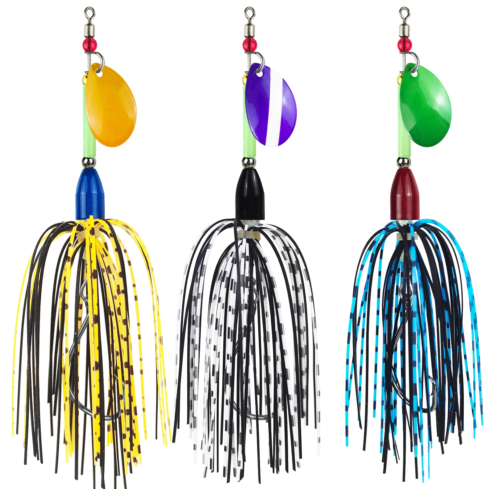 Spinnerbait Free Fishre de un solo anzuelo, plomada y palas