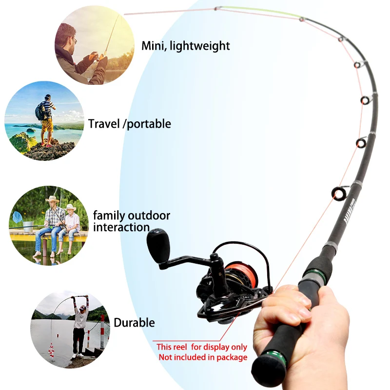 PROXPE-caña de pescar de fundición/Spinning, alimentador de FRP, carrete de Baitcasting, 1,5 M, 1,8 M, 2,1 M, ultraligero, juego de viaje - imagen 4