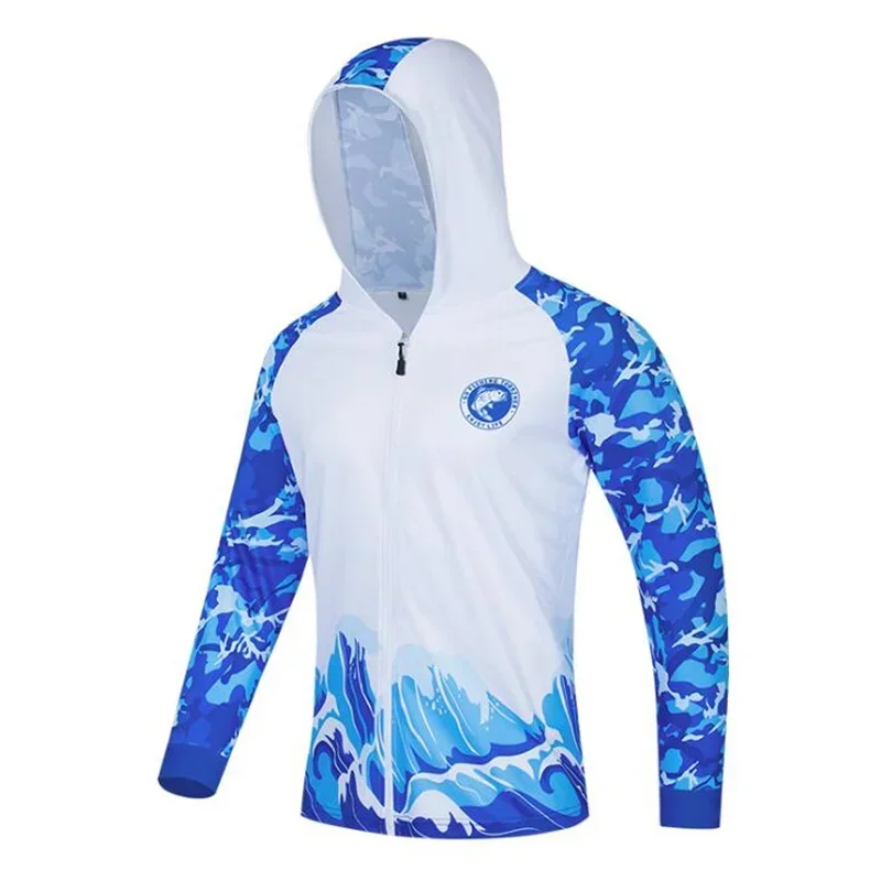 Jersey de pesca de manga larga Anti-UV, profesional, transpirable, secado rápido, Sudadera con capucha, ropa para exteriores, abrigo de pesca para hombre