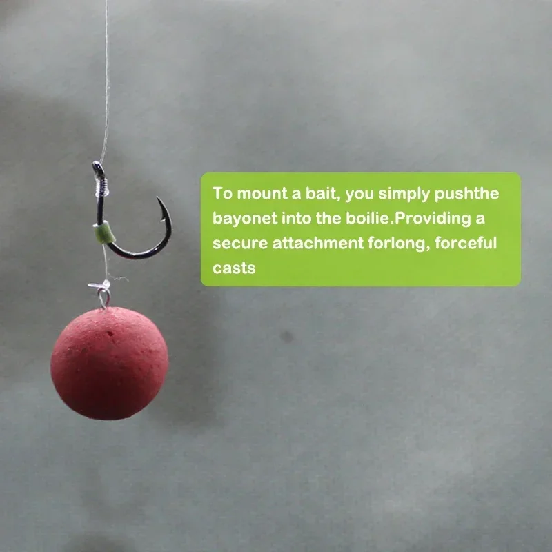 30 Uds. Accesorios de pesca de carpa anzuelo de pesca cebo bayonetas cebo seguro de acero inoxidable colgante firmemente para aparejos de alimentador de pesca - imagen 5