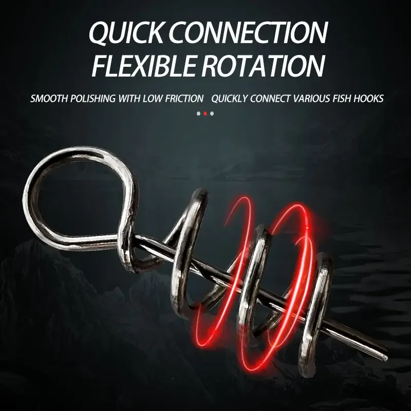 TAKEDO 15MM 25MM 35MM Jig señuelo conector tornillos de señuelo giratorio de acero inoxidable Stinger pesca señuelo conector resorte bloqueo Snap - imagen 5