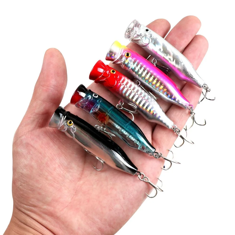 1 Uds 7cm/9,4g Señuelos de Pesca cebo nuevo cebo duro Artificial de plástico Crankbait Wobblers perca 5 colores aparejos de pesca cebo de pesca - imagen 4