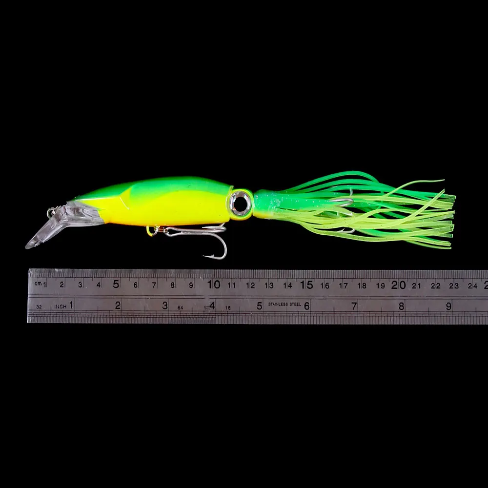 Señuelo de pesca duro luminoso, anzuelo de acero de alto carbono, manivela de pulpo para atún Artificial, herramienta de encanto de mar, 8 piezas, 40g /9 piezas, 16g - imagen 4