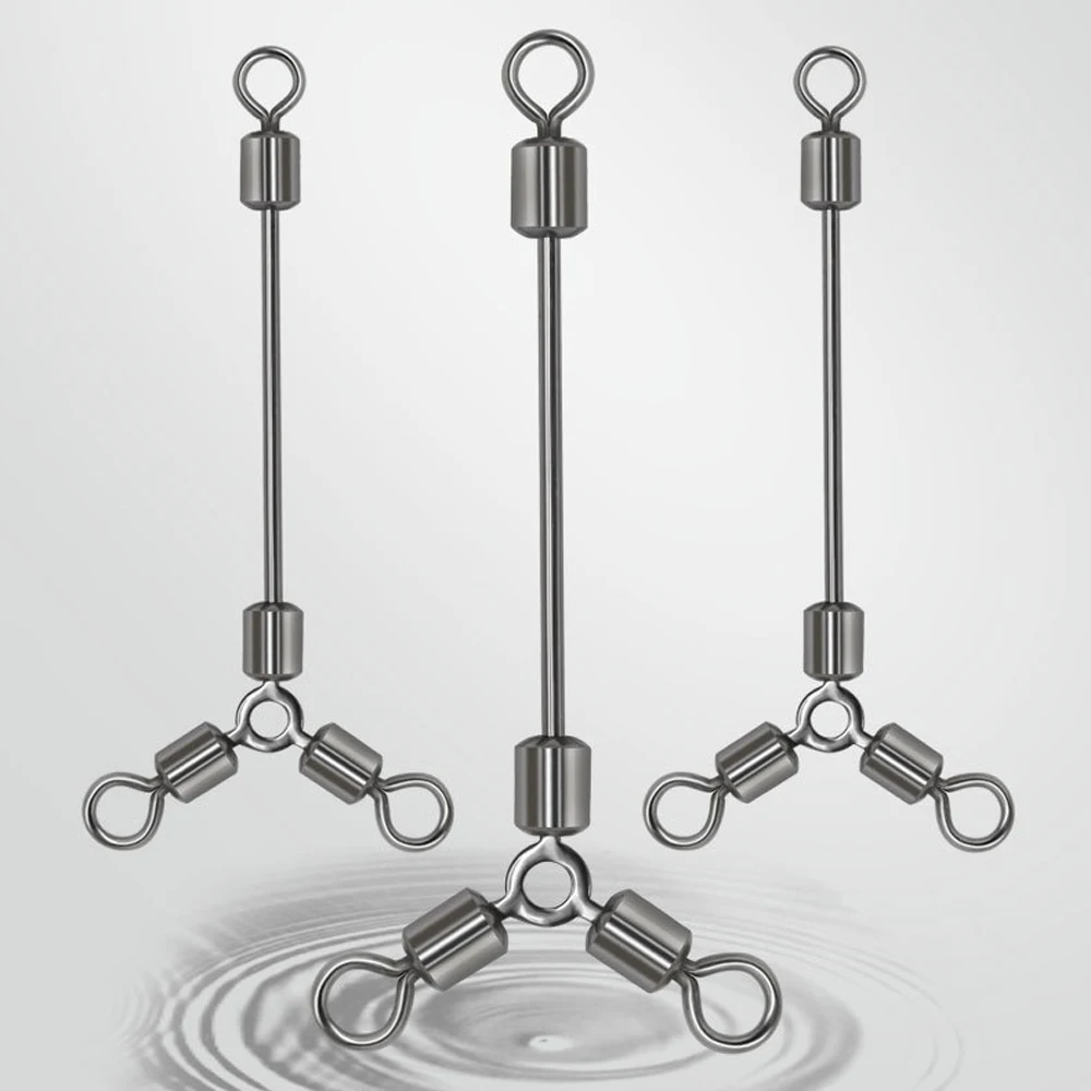 DNDYUJU-Conector de Pesca en forma de O de pierna larga, 30 piezas, rodamiento giratorio de tres vías, aparejos, accesorios de Pesca - imagen 5