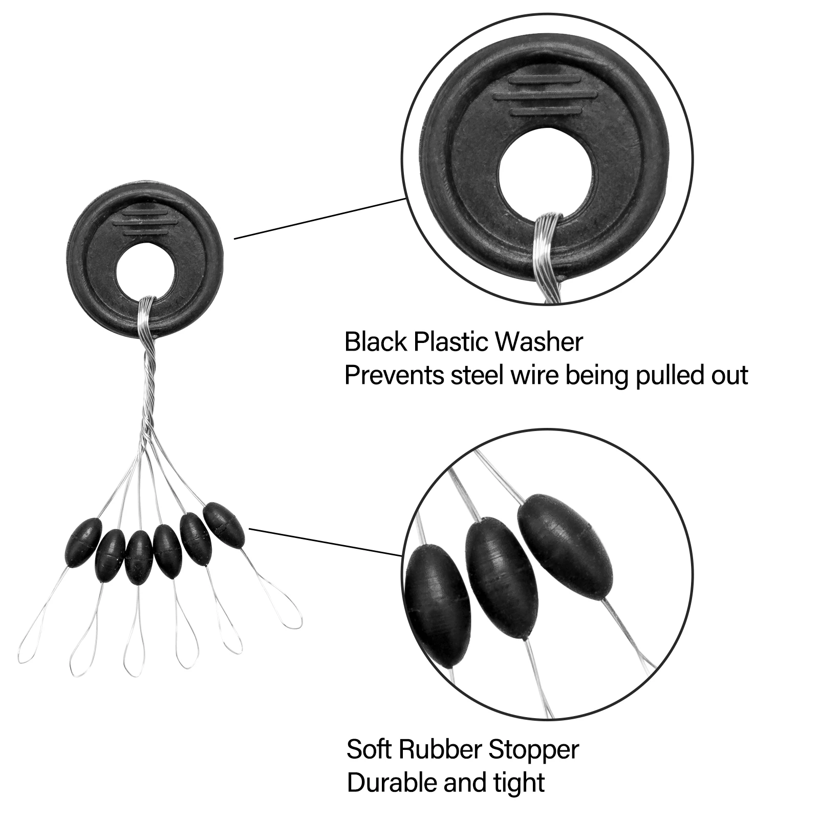 Kit Accesorios Pesca Bagre Tapones Goma Pesas Bobber y Más - imagen 4