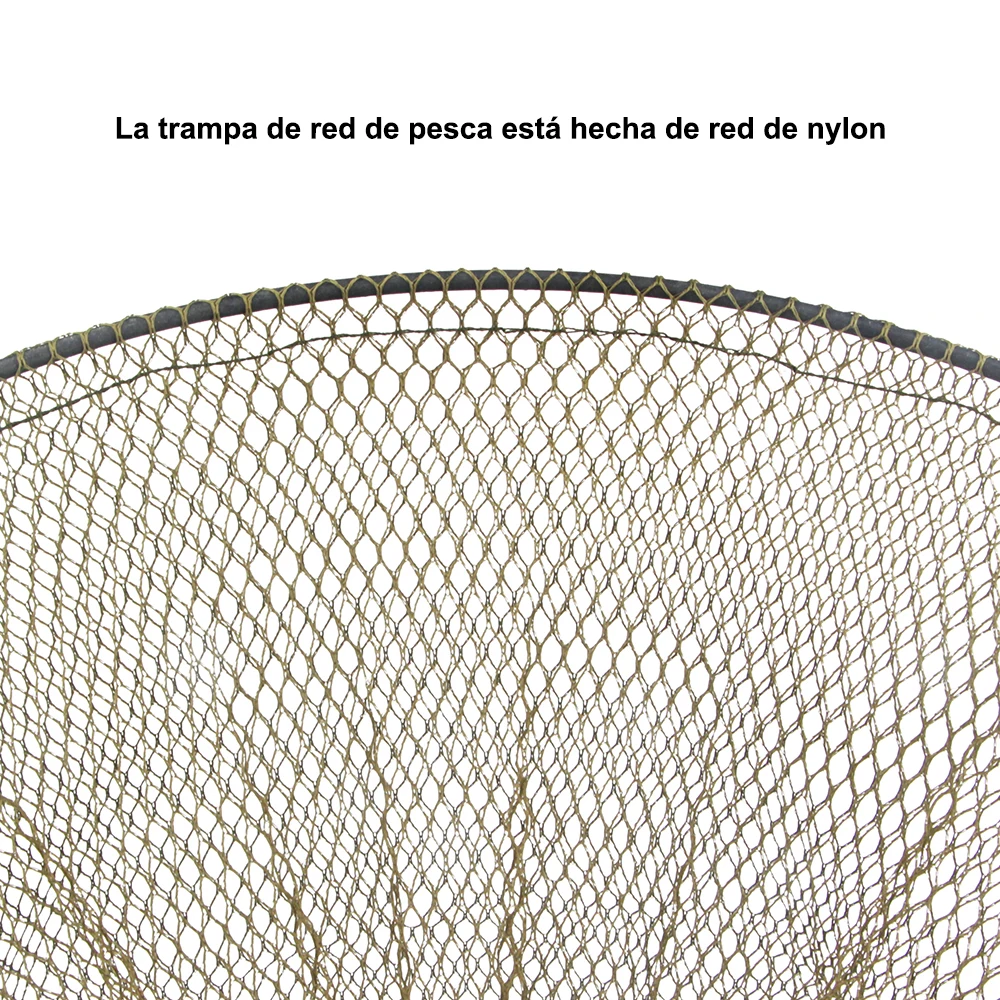 Red de pesca portátil de 3 capas FISH KING, jaula de malla para camarones y peces, red de trampa para pesca, accesorios de pesca plegables de 61x32cm - imagen 4