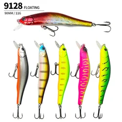 Señuelo flotante Minnow cebo 90MM/11G cebo falso pesca para perca cebo de pesca Artificial