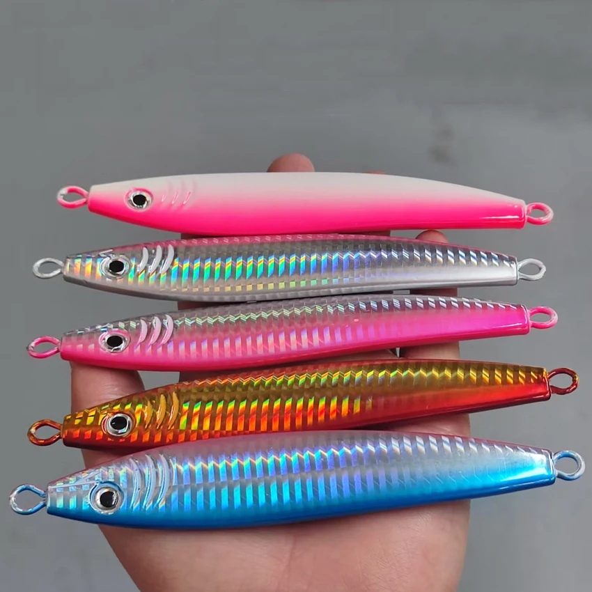Señuelo de pesca de mar profundo, ojo 3D, 60-250g, pesca en barco para caballa a la deriva, cebo de fundición de largo alcance, cebo de Metal que se hunde, 1 ud. - imagen 4