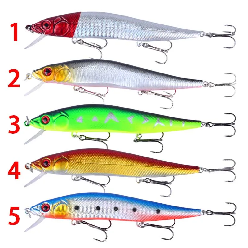 Minnow Crankbait con ojos 3D, natación para perca, lucio y carpa - imagen 2