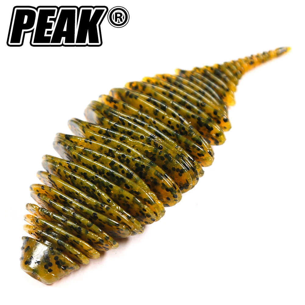 PEAK 100mm fuelle branquias cebo de gusano cebo suave Señuelos de Pesca carpa pesca lubina señuelo Isca artificial PVA