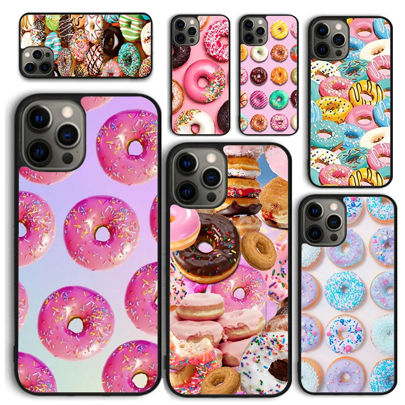 Funda Candy Cremamy Pink Donut para iPhone 16 15 14 13 12 11 Pro Max