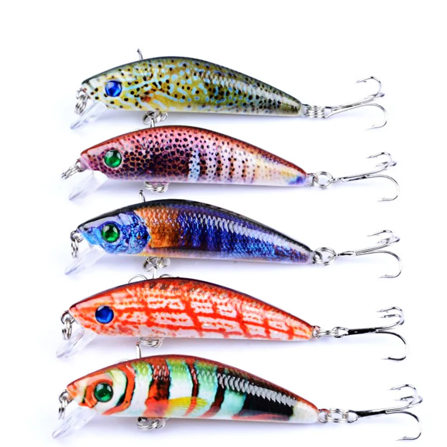 Jerkbait Minnow Crankbait Wobbler para señuelo de pesca, accesorios de aparejos, cebo duro Artificial, Swimbait, Mini lubina, Lucio, mar, 5 unids/lote por caja - imagen 3