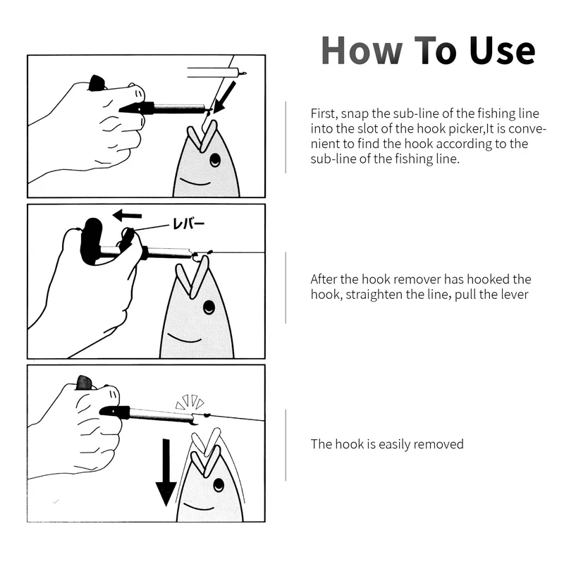 ZYZ removedor de anzuelos tipo T, Extractor portátil de aleación de aluminio, dispositivo de desacoplamiento de Garganta Profunda, accesorios de señuelo de pesca - imagen 5