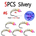 5pcs Silvery Size 6