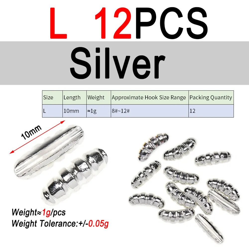 L 12pcs Silver