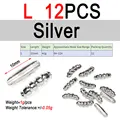 L 12pcs Silver