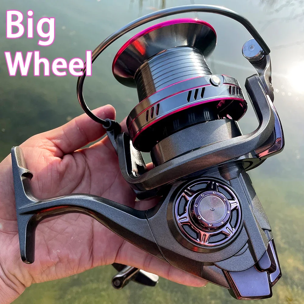 Carrete de Pesca giratorio YO, rueda distante de agua salada, arrastre de 20-30kg para tiro de larga distancia, Pesca de Surfcasting, Pesca 9000 10000 12000