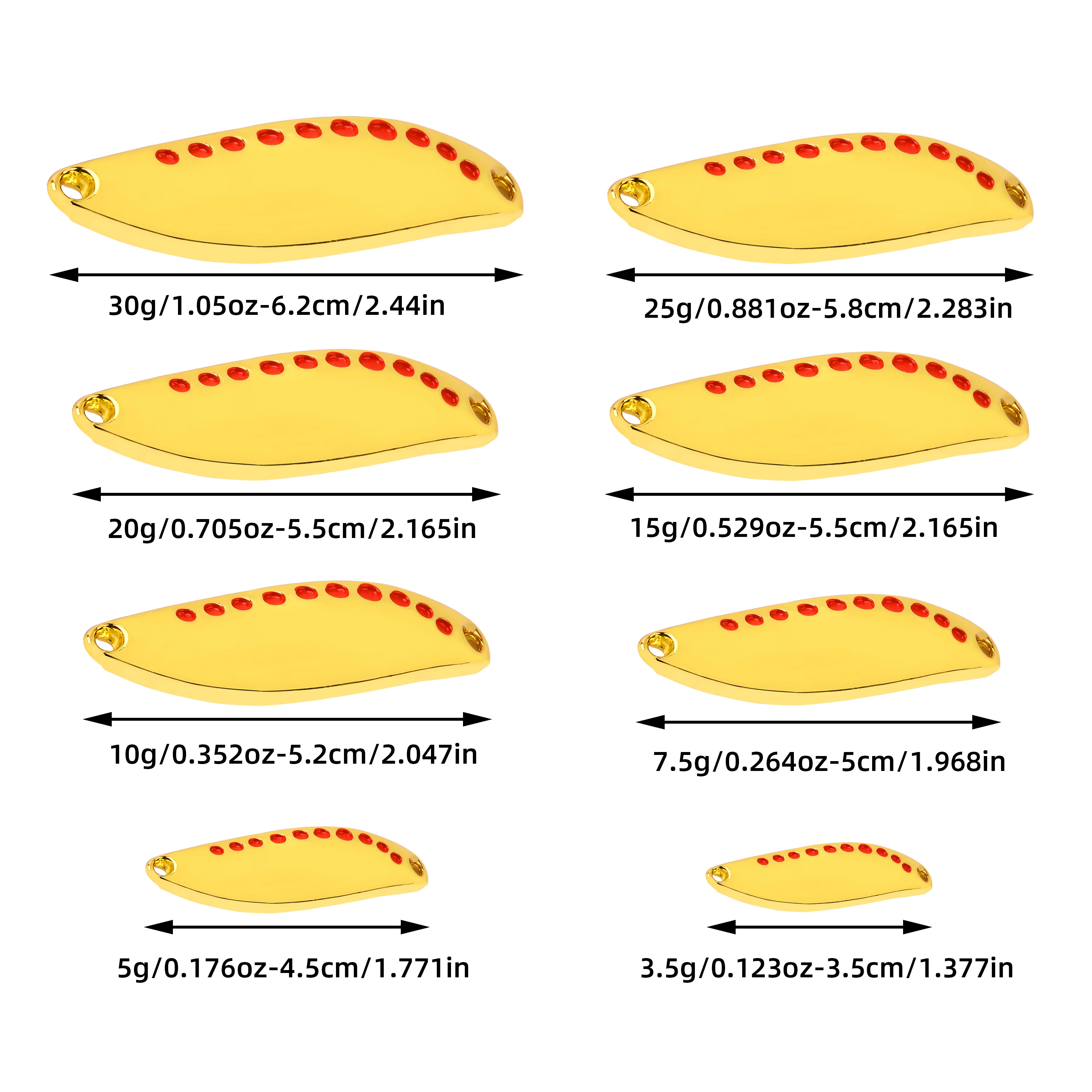 1 Uds 2,5g-30g Metal Vib sanguijuela Spinners cuchara señuelos cebo Artificial con gancho de pluma aparejos de pesca nocturna para lubina Pike perca - imagen 3