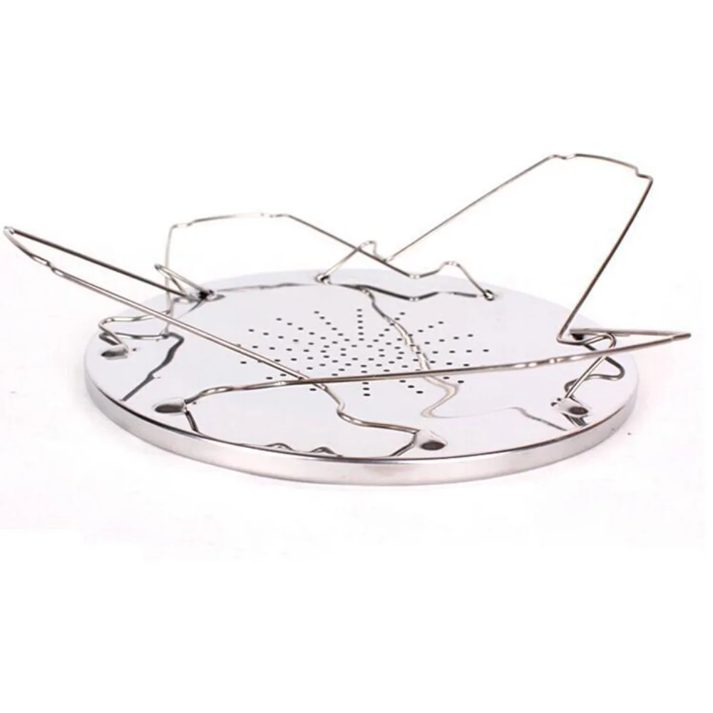 Tostadora de Camping plegable de 4 rebanadas, estante portátil de acero inoxidable para acampar al aire libre, cocina de Gas, herramienta de cocina - imagen 4