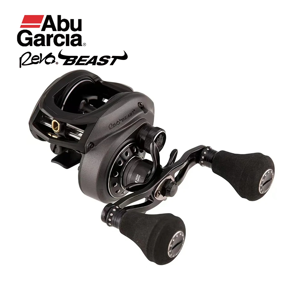 Abu García Original REVO 4 BEAST carrete de pesca Baitcasting sistema de doble rotura 7 + 1BB 14KG fibra de carbono perfil bajo agua salada - imagen 2
