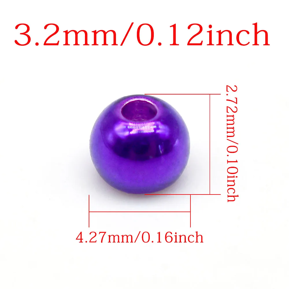 MNFT-Cuentas de latón para pesca con mosca, Material para atar moscas, ninfa, Stonefly Streamer, 3,2mm, 6 colores - imagen 3