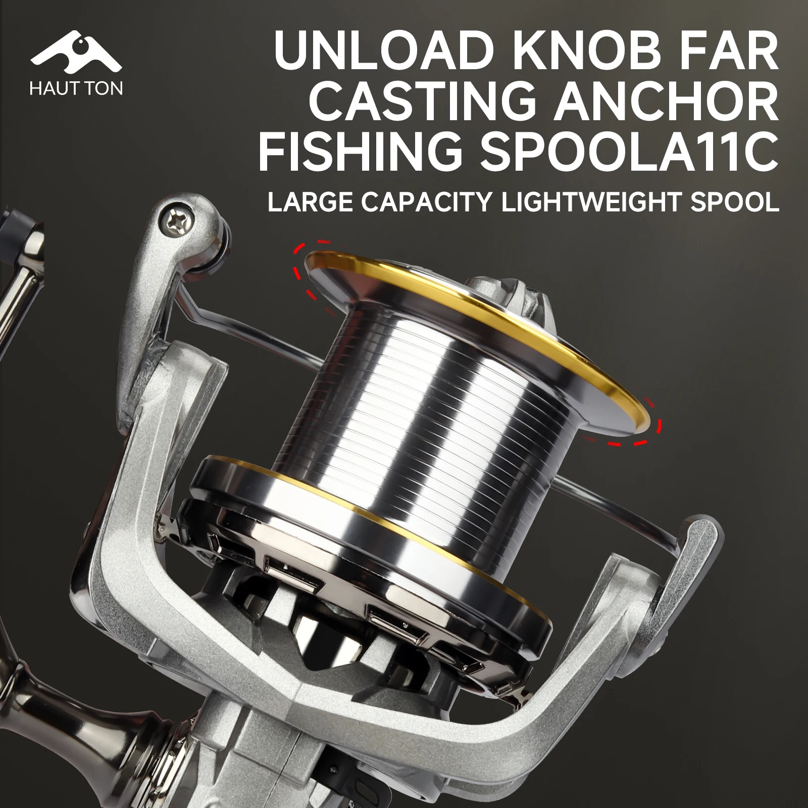 Carrete Surfcasting HAUT TON NGK – 6+1BB 18kg arrastre anticorrosión - imagen 3