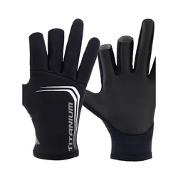 Guantes de pesca tres dedos impermeables con cierre titanio