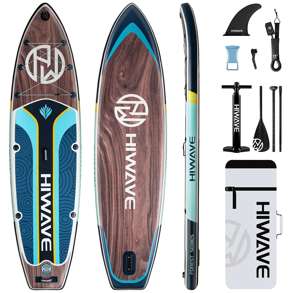 HIWAVE-tablero de Paddle inflable impermeable para adultos, estilo de pie, pesca acuática con accesorios, SUB MYBOAT