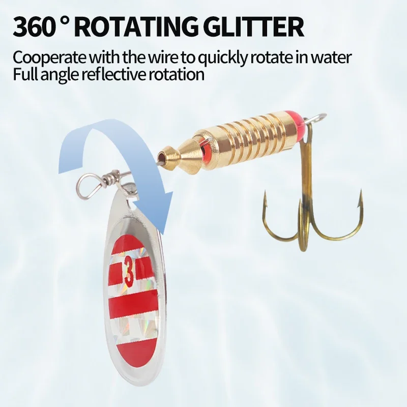 10 unids/lote 4 a 9g 3,5g cuchara de Metal Spinner señuelo Spoonbait Crankbaits pesca Wobblers para Lucio conjunto de ganchillo aparejos de cebo - imagen 3