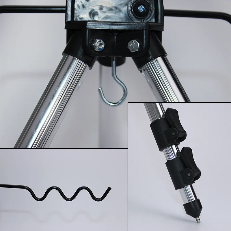 Trípode aluminio para caña de pescar – Soporte telescópico mar - imagen 2