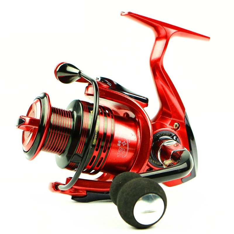 Ghotda-carrete giratorio de pesca serie 1000-7000, bobina de Metal, alimentador de peces, mango EVA 5,5: 1/4, 7:1 - imagen 5