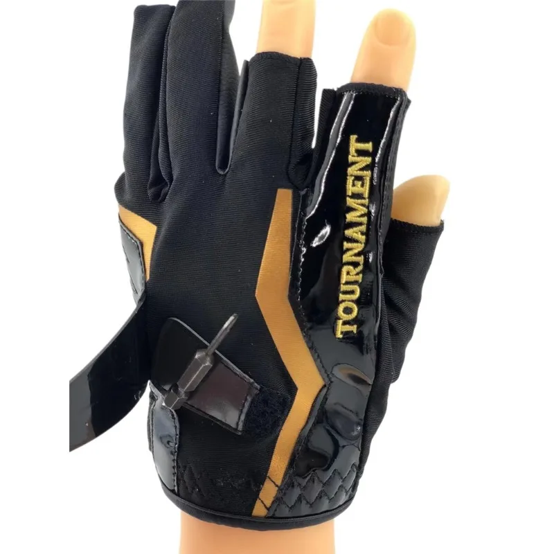 TOURNAMENT guantes de pesca cuero antideslizante – cinco dedos - imagen 4