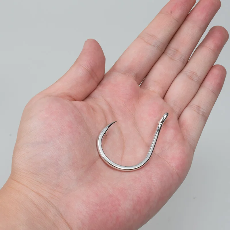 8084 4X 10 piezas/bolsa Anzuelos de Pesca de Acero con Alto Contenido de Carbono, Curvos, con Púas, para Pesca Vertical, Anzuelos Circulares para Atún GT, Pesca Vertical Pesada y Lenta - imagen 4
