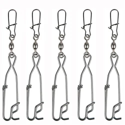 5 uds señuelo Clips de línea larga palangre pesca siesta flotador de acero inoxidable Clips de atún perchas de ramas broches aparejos de pesca