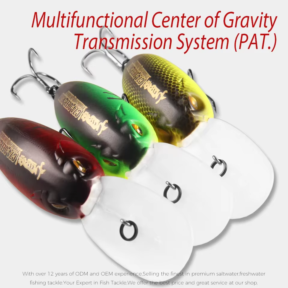 Un conjunto de cuatro señuelos en diferentes colores