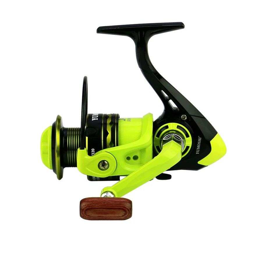 Carrete de pesca giratorio verde de fundición larga, con carrete de Metal, agua salada, agua dulce, Compatible con señuelo, 1 Uds. - imagen 2