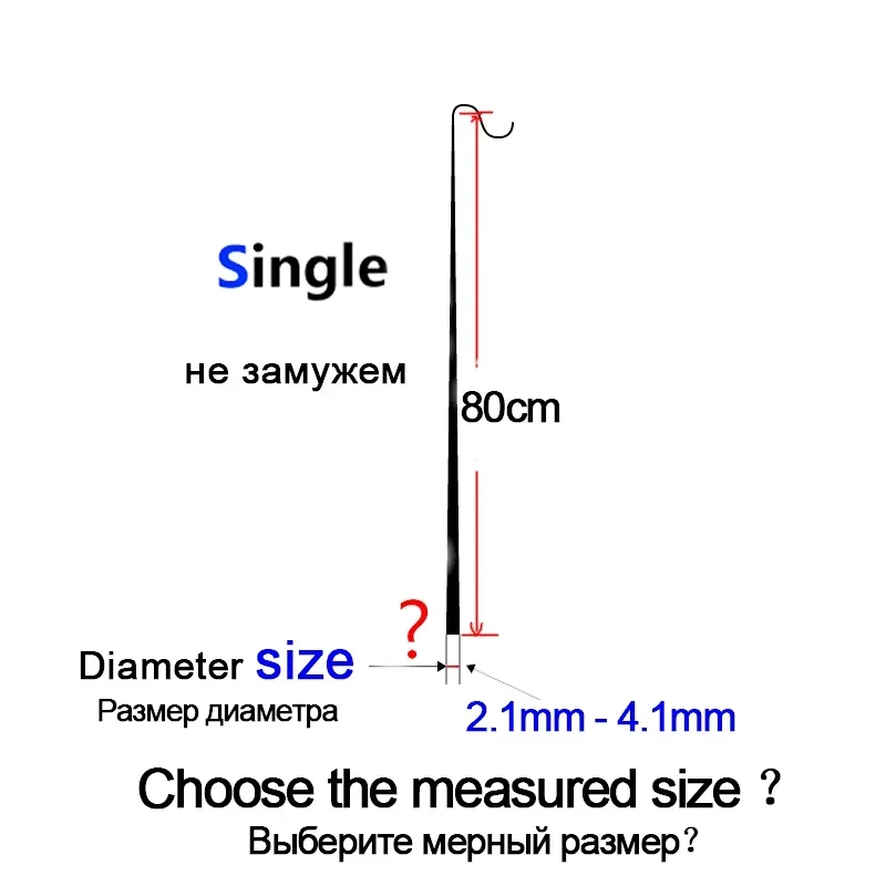 2,2mm-4,1mm 5 piezas 80cm punta de caña de pescar secciones de repuesto caña de pescar de Taiwán tamaño completo sólido hueco accesorios de caña de carbono resistente - imagen 4