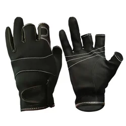 Guantes de pesca sin dedos anti corte para mar y agua salada