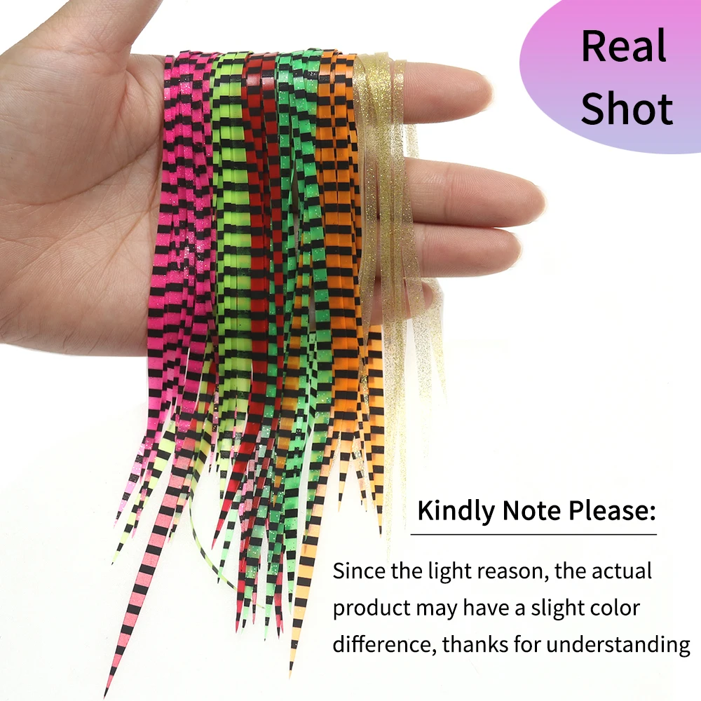 ELLLV 60 uds múltiples colores falda de silicona remolques faldas de goma saladas DIY Madai Jigs Snapper Material de señuelo de pesca - imagen 5