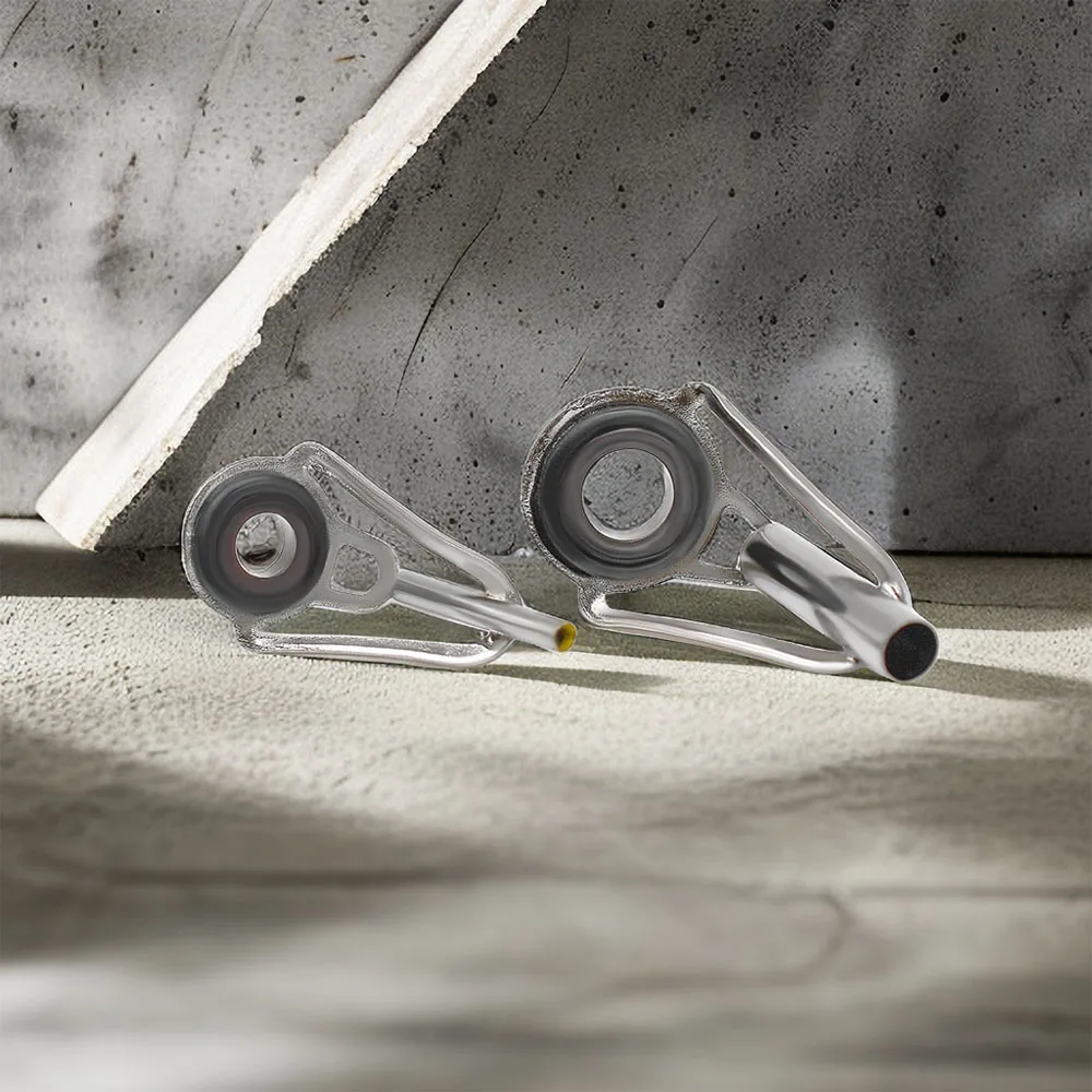 MNFT 80PCS Kit de reparación de ojos de punta de caña de pescar Punta de varilla guía de anillo de cerámica de acero inoxidable - imagen 5