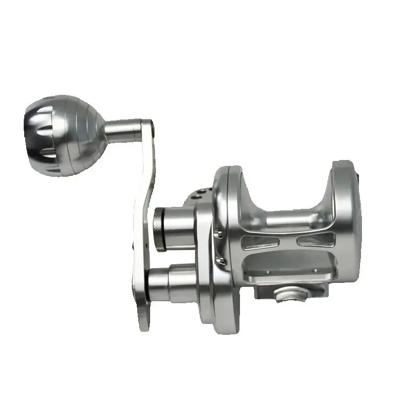 Carrete de pesca serie 100, número de rodamientos 9 + 2, máquina de pesca plateada y azul, carrete de jigging para pesca al aire libre