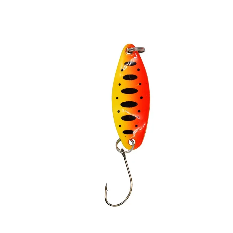 MUKUN Pesca Stream cebo trucha cuchara cebo 3,4 CM 3,5g Spinner cobre Metal cuchara de Pesca señuelo para trucha perca Lucio salmón - imagen 5
