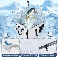 Goture bolsa enfriadora pesca impermeable PVC regla medición barco
