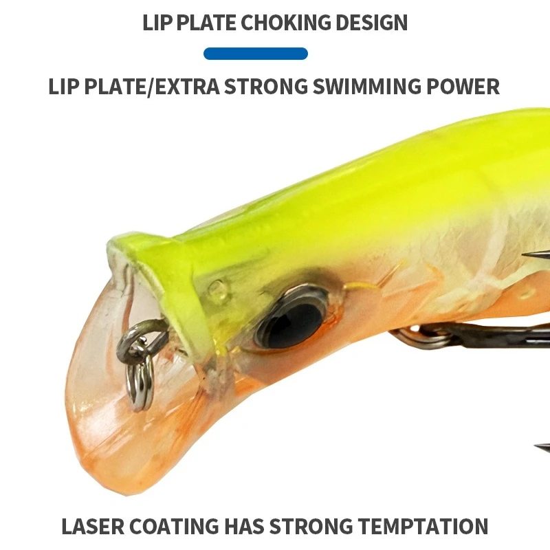 Señuelos de pesca Popper de superficie de 80mm y 12,6g, cebo Artificial de fundición larga, lápiz Topwater, Swimbait, Wobblers, harlino, lubina, Lucio - imagen 4