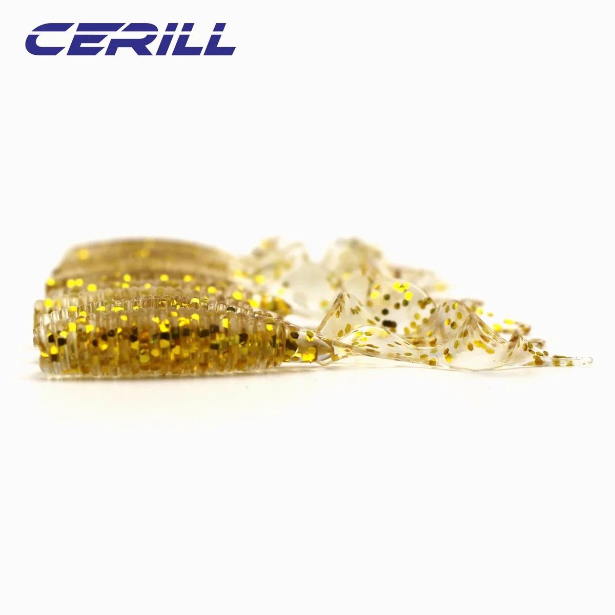 Señuelo de pesca suave de silicona Artificial, cebo de gusanos de cola larga, Wobbler, carpa, lubina, brillo Flexible, Lucio realista, gusano de tierra, 10 piezas - imagen 5