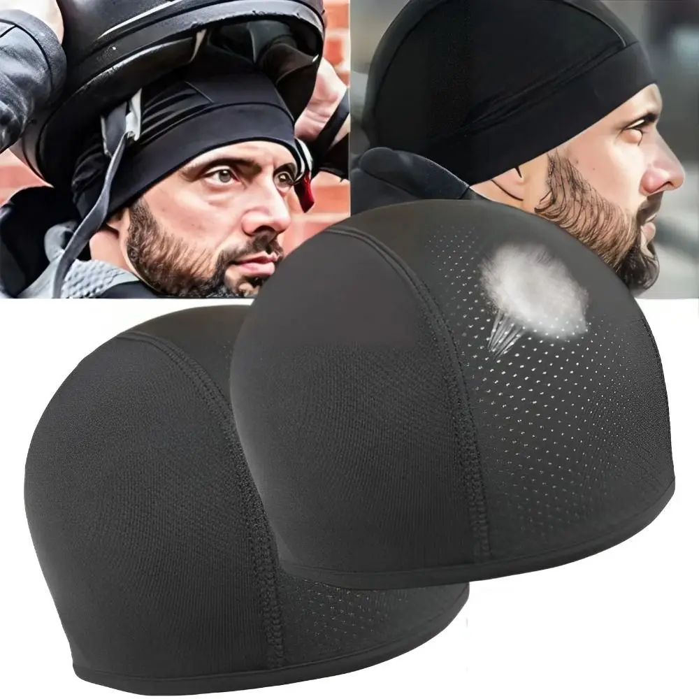 Nuevo gorro interior de algodón para casco, gorro con forro para casco transpirable de secado rápido, gorro para deportes al aire libre, gorro ligero de malla para ciclismo y correr